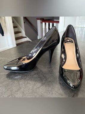 Fergalicious Symphony Black Patent Stiletto Pumps